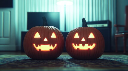 Obraz premium Jack-o'-lantern Pair.