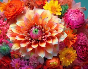 red and yellow chrysanthemum