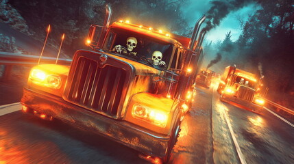 Fototapeta premium Skeleton Truckers.