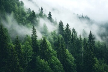 Misty Forest Landscape