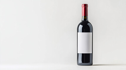 A customizable wine bottle with blank label, perfect for personalizing gifts or events.