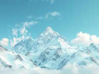 Obraz premium A high quality snowy landscape of a peaceful countryside with rolling hills, white snow