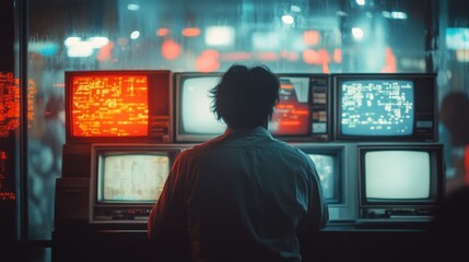 person watching television