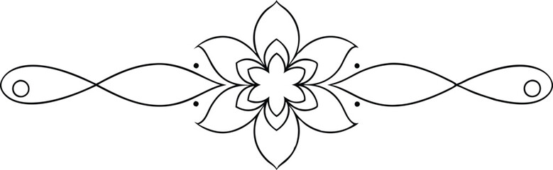 Hand drawn vector floral art ornament illustration