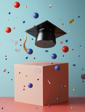 congratulations. and graduation caps and deration with new platform.