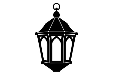   Islamic lantern light vector silhouette, Ramadan Islamic lanterns vector illustration   © Trendy CraftSVG 