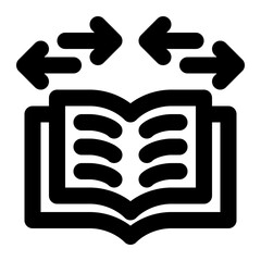 knowledge transfer, education, learning, book, transfer, sharing, knowledge outline icon