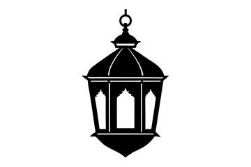   Islamic lantern light vector silhouette, Ramadan Islamic lanterns vector illustration   © Trendy CraftSVG 