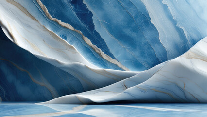 Obraz premium Blue Marble: The Elegant Beauty of Natural Stone