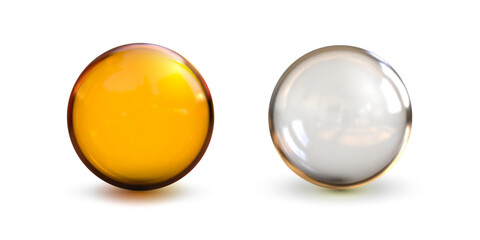 Glass ball.Realistic ball for design and lettering.Vector illustration.