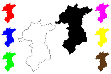Yala Province (Kingdom of Thailand, Siam, Provinces of Thailand) map vector illustration, scribble sketch Yala map