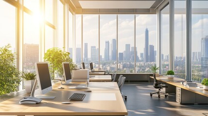 Modern Office with City View