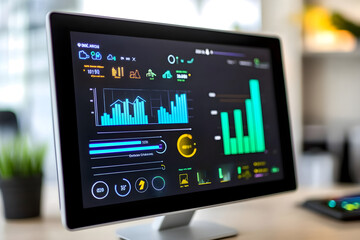 Futuristic Smart Home Dashboard for Green Energy Management