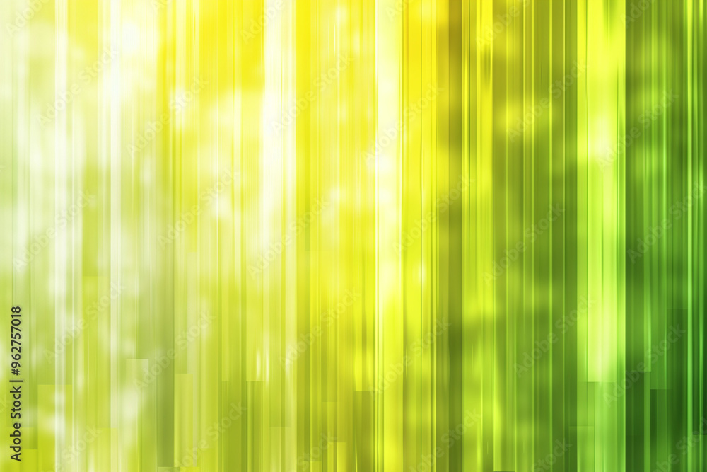 Poster abstract background with blurry stripes shape in vertical lines. light green and yellow smooth color