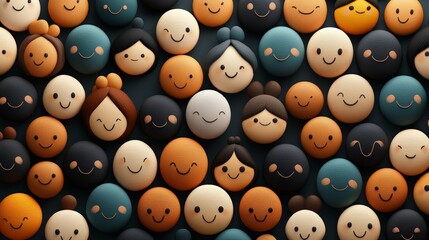 Obraz premium Joyful world gathering with smiles