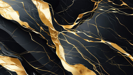 Black Marble with Gold Accents: Luxurious Elegance