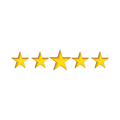Fototapeta premium Five Rating Star Template Icon