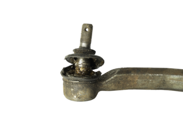 The old car ball joints are covered in grease.Old Ball joint Suspension System Parts