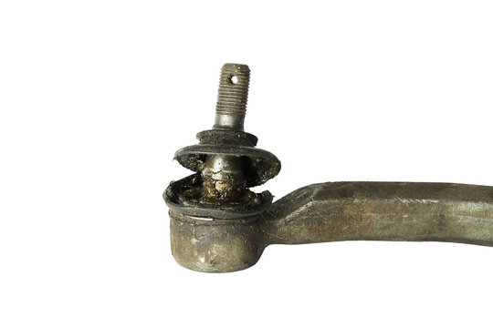 The old car ball joints are covered in grease.Old Ball joint Suspension System Parts