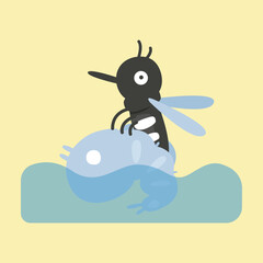 mosquito carrier of dengue fever disease. mosquito control concept