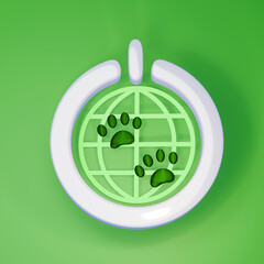 Fototapeta premium World animal day greeting illustration. 3d render.