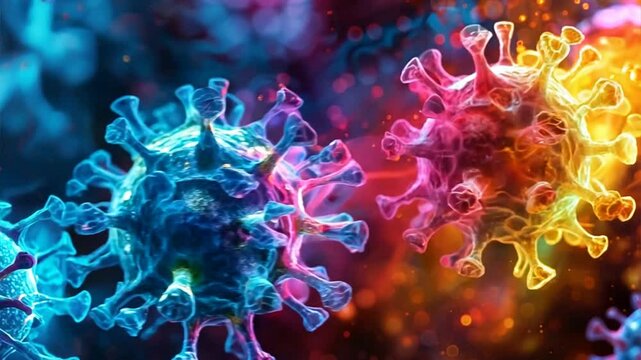 Abstract viral background in colors and patterns for Virus Appreciation Day