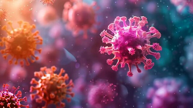 Abstract viral background in colors and patterns for Virus Appreciation Day