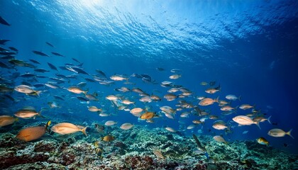 Fototapeta premium Many fishes in sea