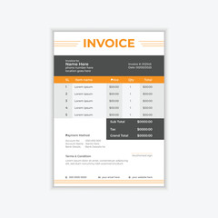 creative minimalist modern invoice design