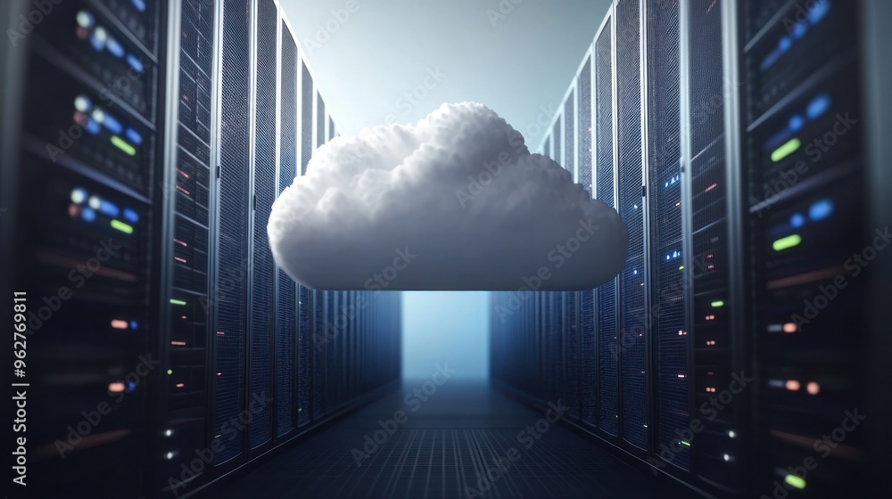Aufkleber cloud computing and data center