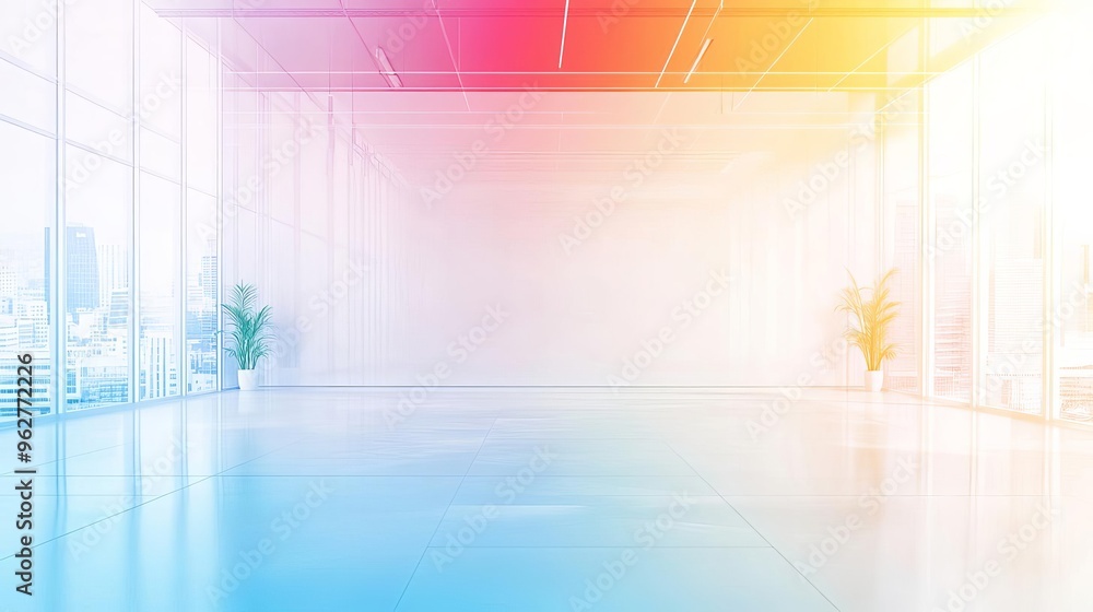 Aufkleber a bright workspace with a focus on green business, featuring business process automation application