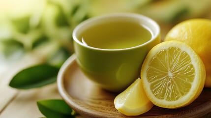Herbal Tea with Fresh Lemon