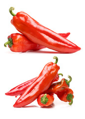 Fresh red pepper on white background