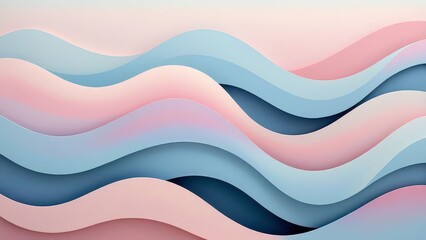 Abstract wavy background with pink and blue colors.