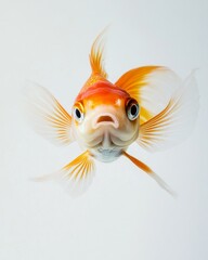 Fototapeta premium the Fancy Goldfish, Isolated on white Background