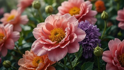 pink and yellow flower