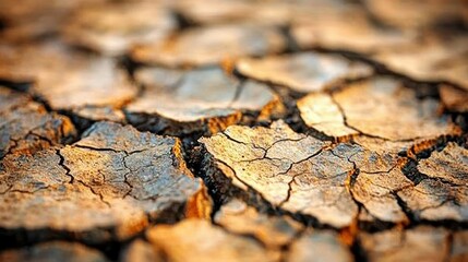Close-up of a cracked and dry earth, representing the environmental consequences of unsustainable energy practices.
