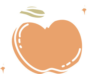 Apple doodle outline