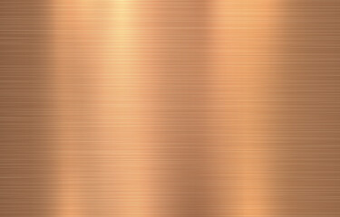 Copper gold brush steel metal texture background. Vector illustration.