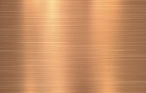 Copper gold brush steel metal texture background. Vector illustration.