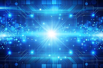 Fototapeta premium Blue cope space digital Background. Ai Generated