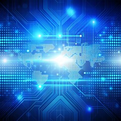 Obraz premium Blue cope space digital Background. Ai Generated