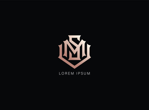 SMV letter mark logo design, SMV wordmark illustration business brand logo design