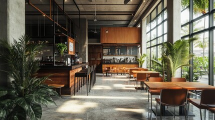 Fototapeta premium Modern Cafe Interior Design