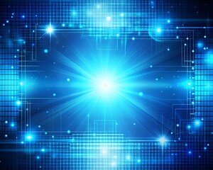 Blue cope space digital Background. Ai Generated