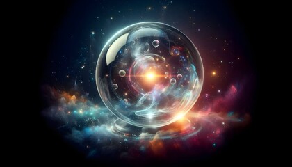 Obraz premium Shining Glass Sphere Background