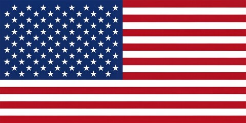 Naklejka premium American Flag, Red, White and Blue, Stars and Stripes, Patriotism, Independence Day, National Symbol