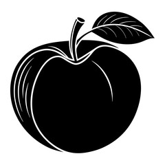 Peach silhouette vector illustration 