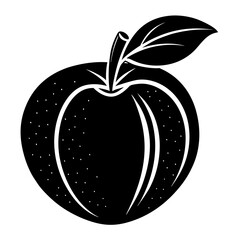 Peach silhouette vector illustration 