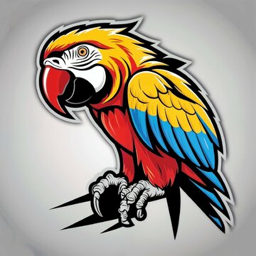 recommend clip art: parrot on a branch